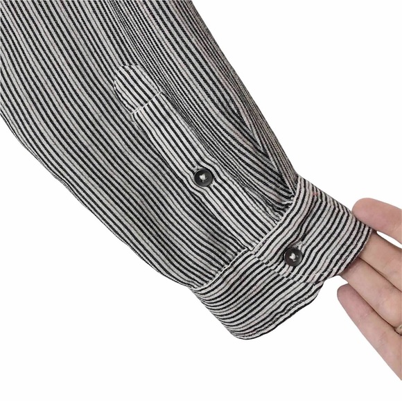 Lucky Brand Striped Gauze Blouse - Picture 6 of 12